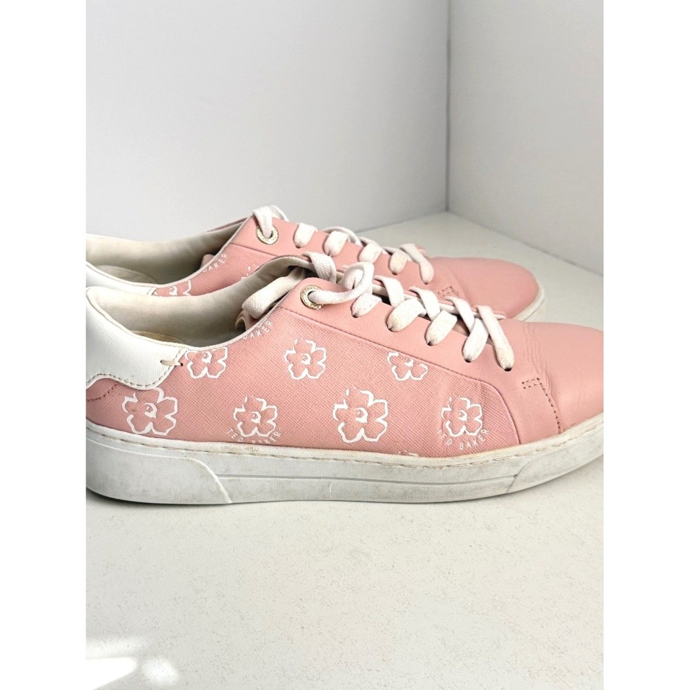Ted Baker London Taliy Sneakers in Dusky-Pink Floral Trainers Size 8 - Picture 6 of 11